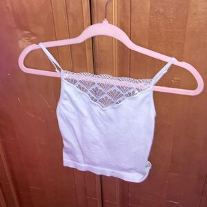 White lace tank